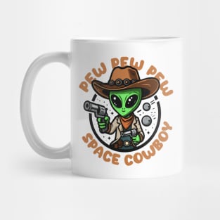 Space Cowboy Funny Alien Mug